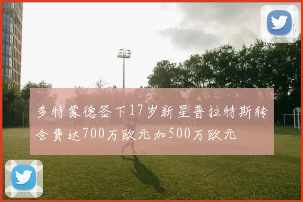 多特蒙德签下17岁新星普拉特斯转会费达700万欧元加500万欧元